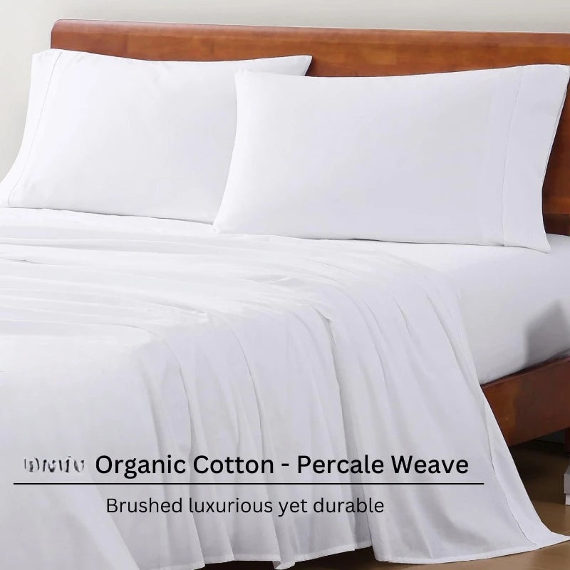 Organic Cotton Queen Sheet Set, 4Pc