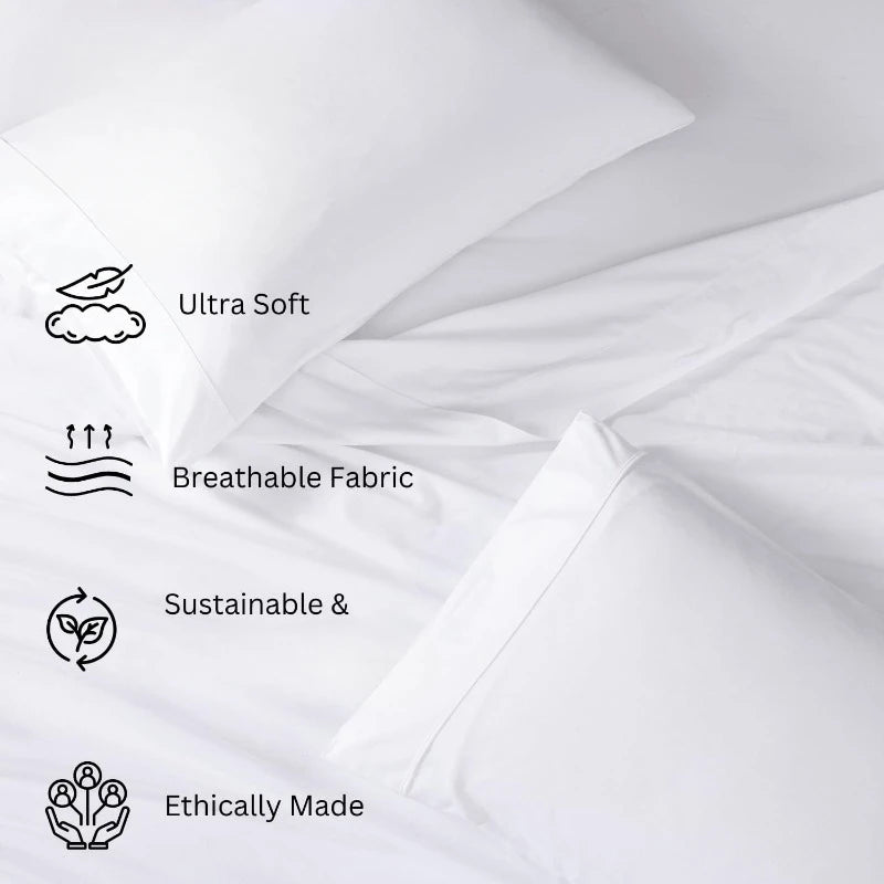 Organic Cotton Queen Sheet Set, 4Pc