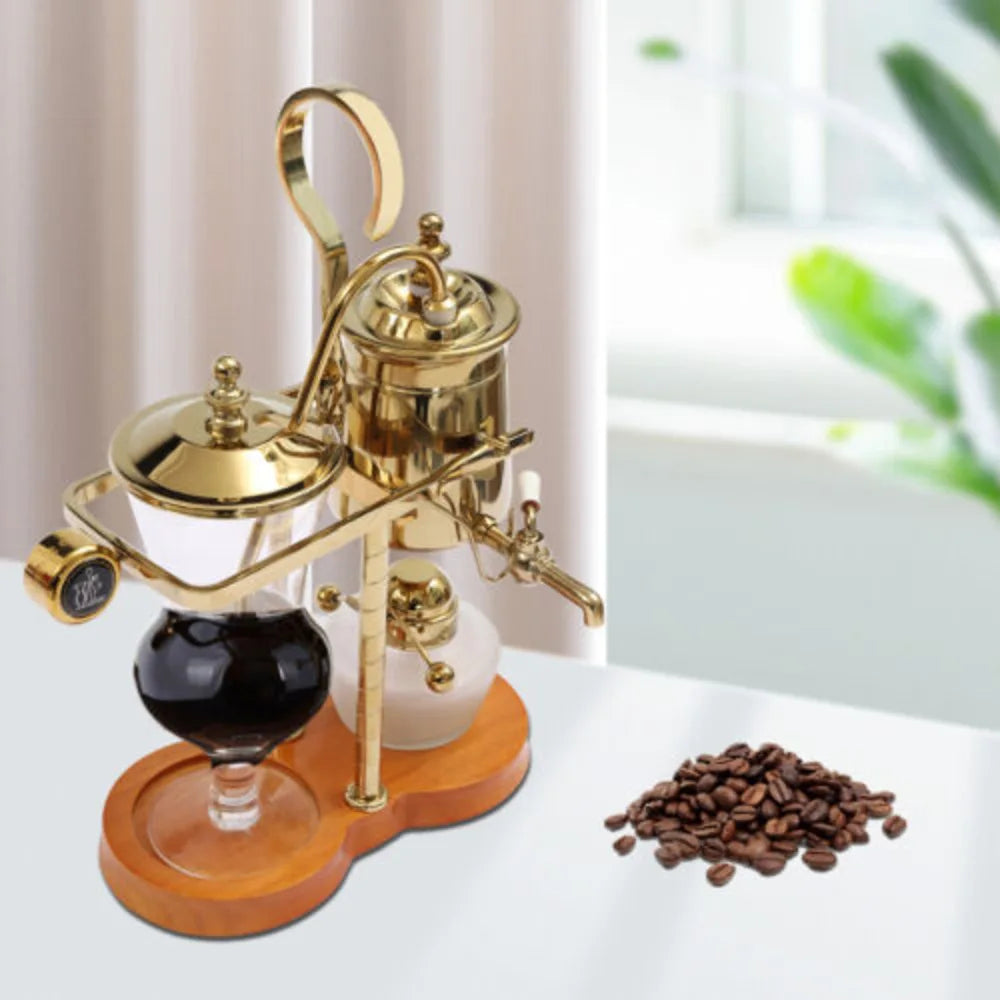 Gold Belgium Royal Family Coffee Machine Set