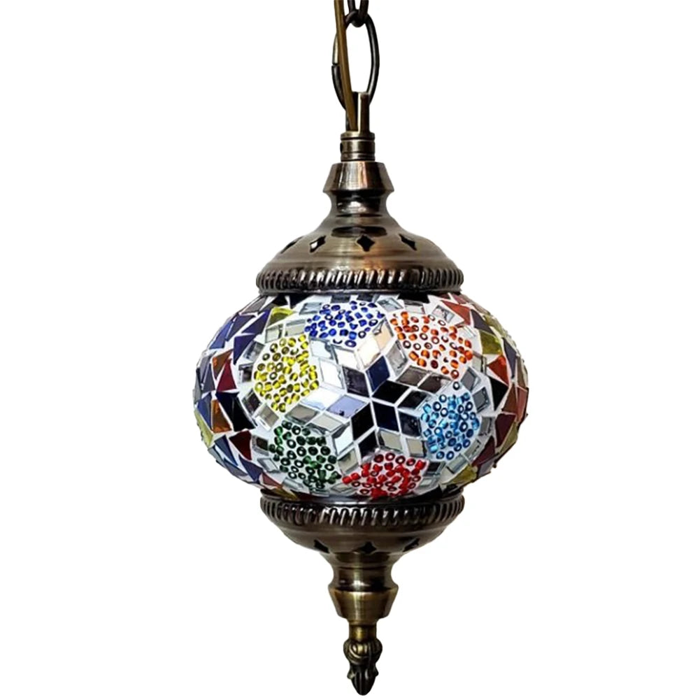 Moroccan Mosaic Hanging Ceiling Lamp Romantic Chandelier