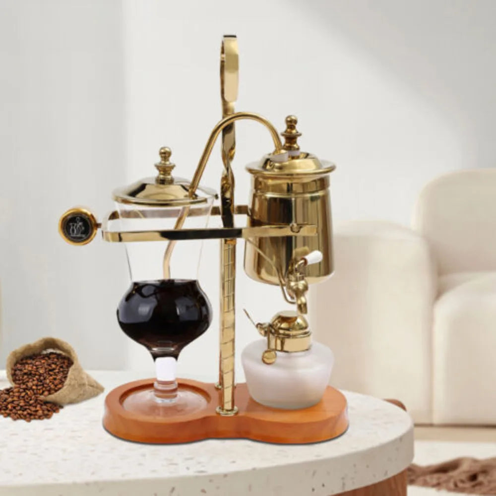 Gold Belgium Royal Family Coffee Machine Set