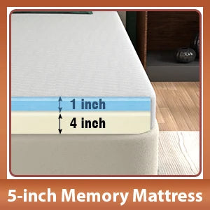 5 Inch Twin Gel Memory Foam Mattress