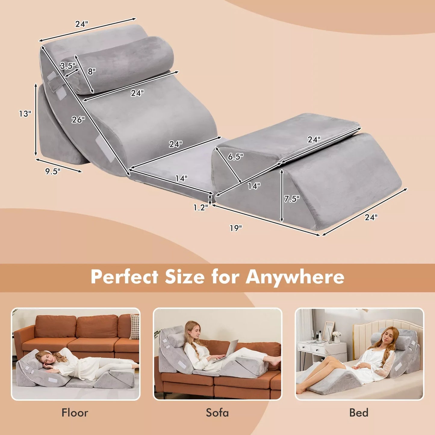 Bed Wedge Pillow