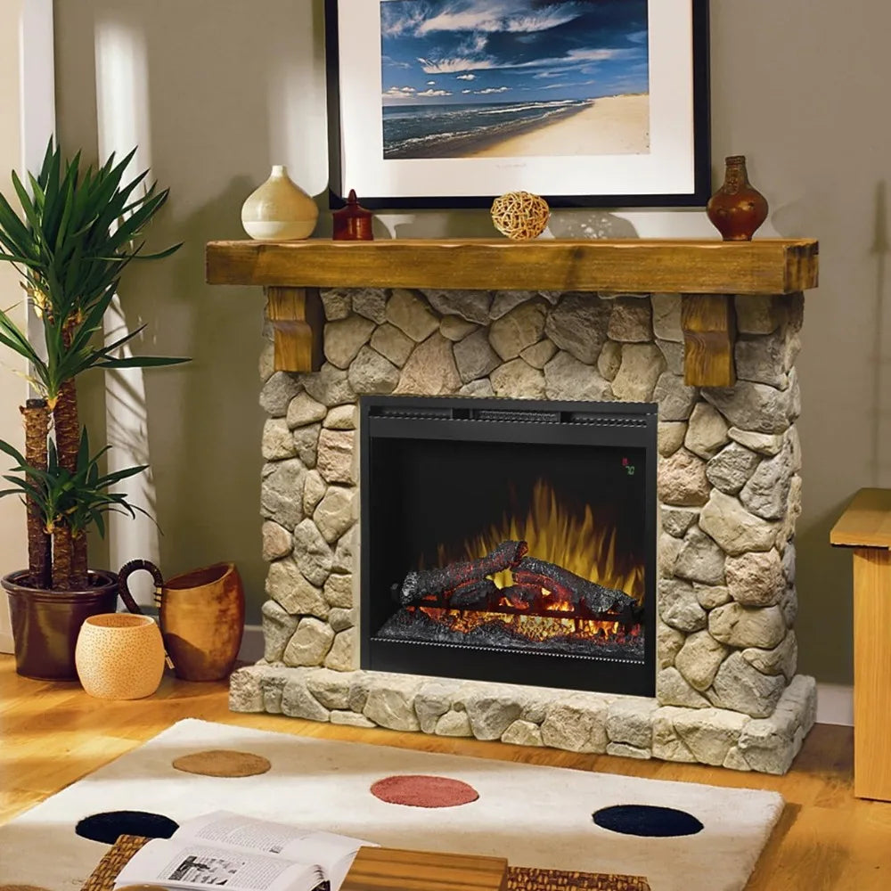 Electric Fireplace with Mantel Surround