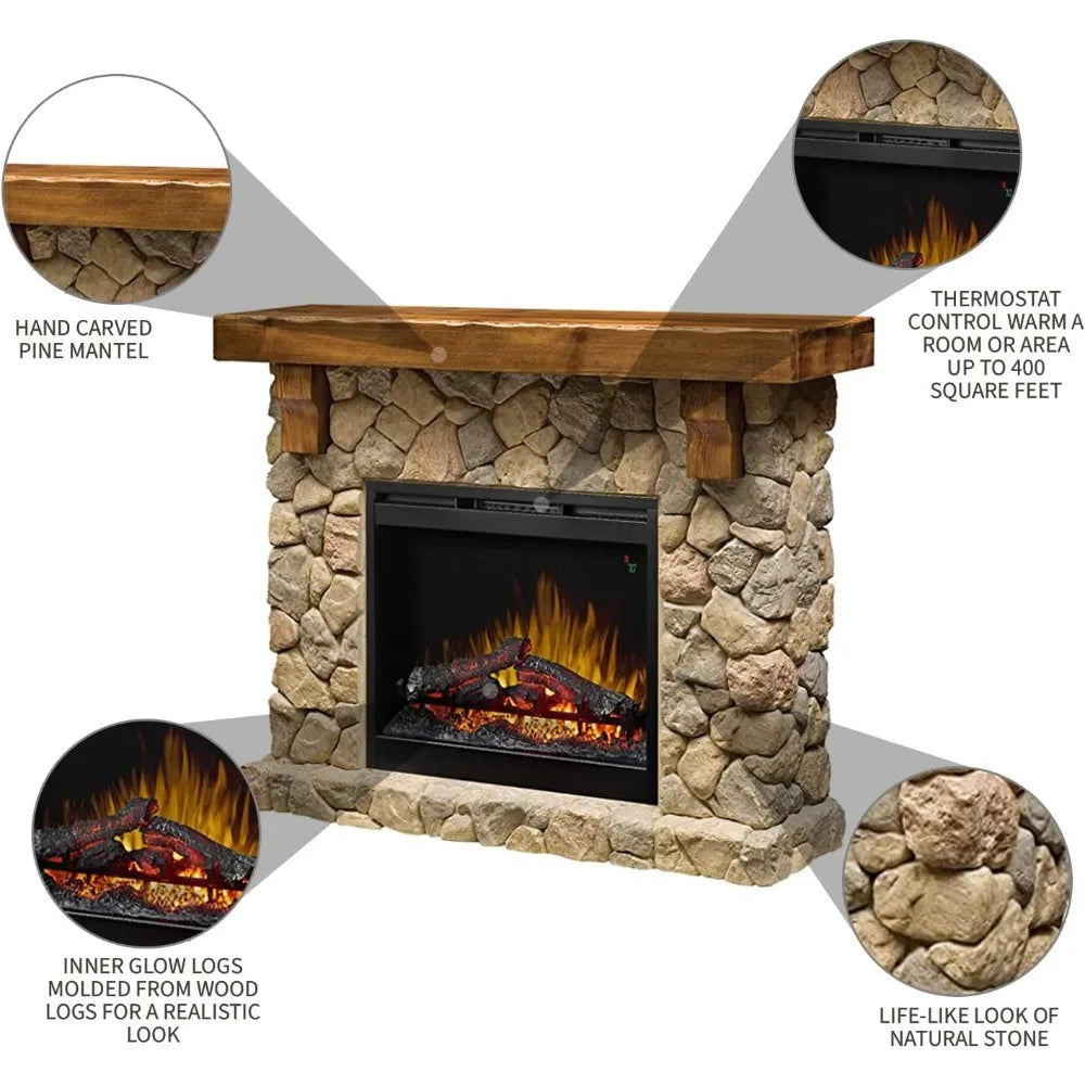 Electric Fireplace with Mantel Surround