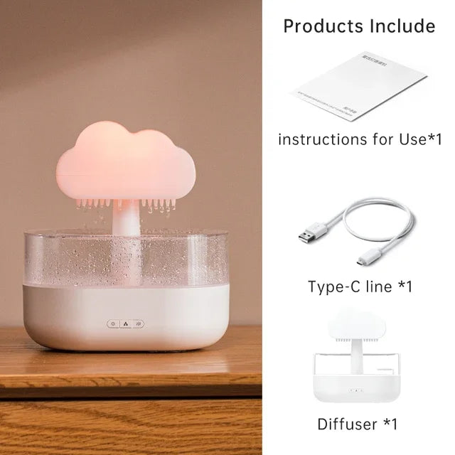 Rain Cloud Humidifier Essential Oils Diffuser