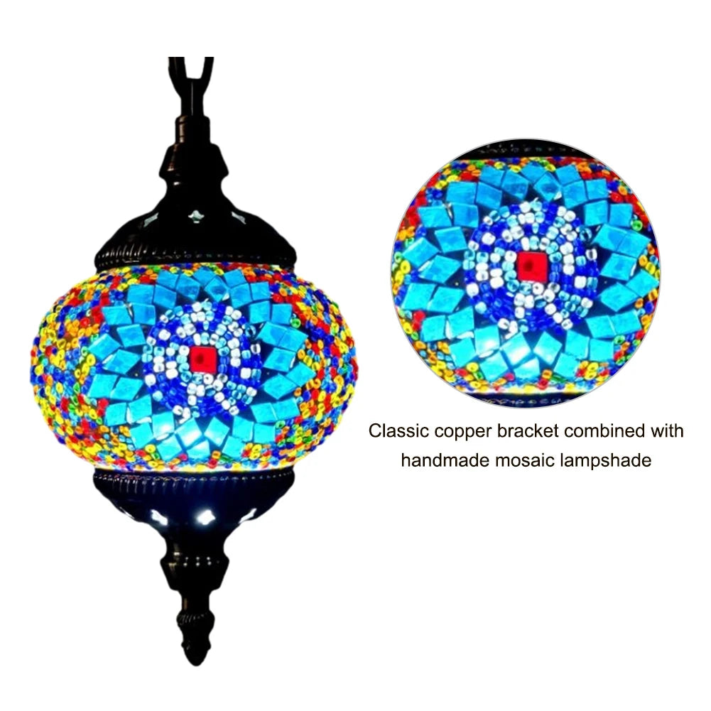 Moroccan Mosaic Hanging Ceiling Lamp Romantic Chandelier