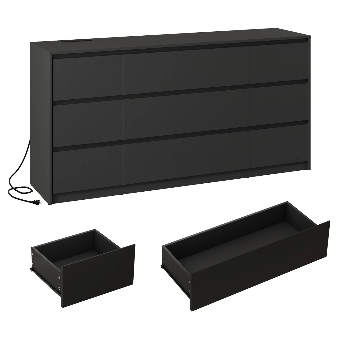 9 Drawer Dresser for Bedroom with Charging Station