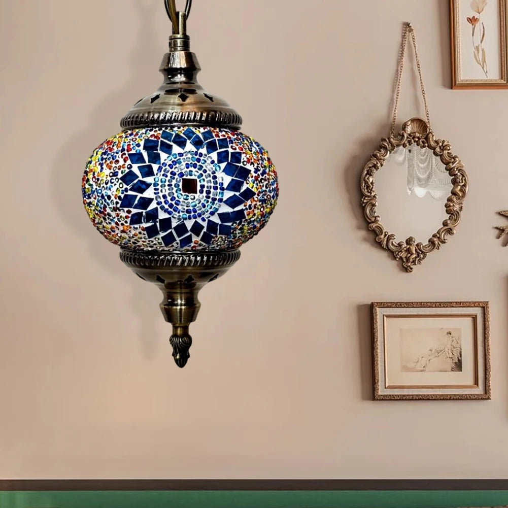 Moroccan Mosaic Hanging Ceiling Lamp Romantic Chandelier