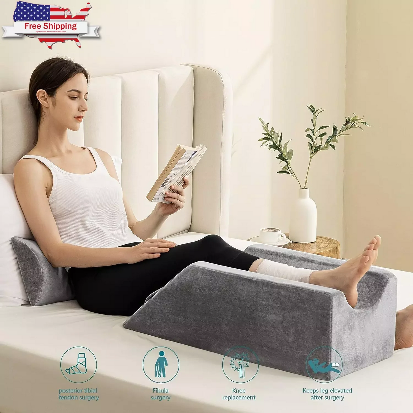 Memory Foam Leg Elevation Pillows