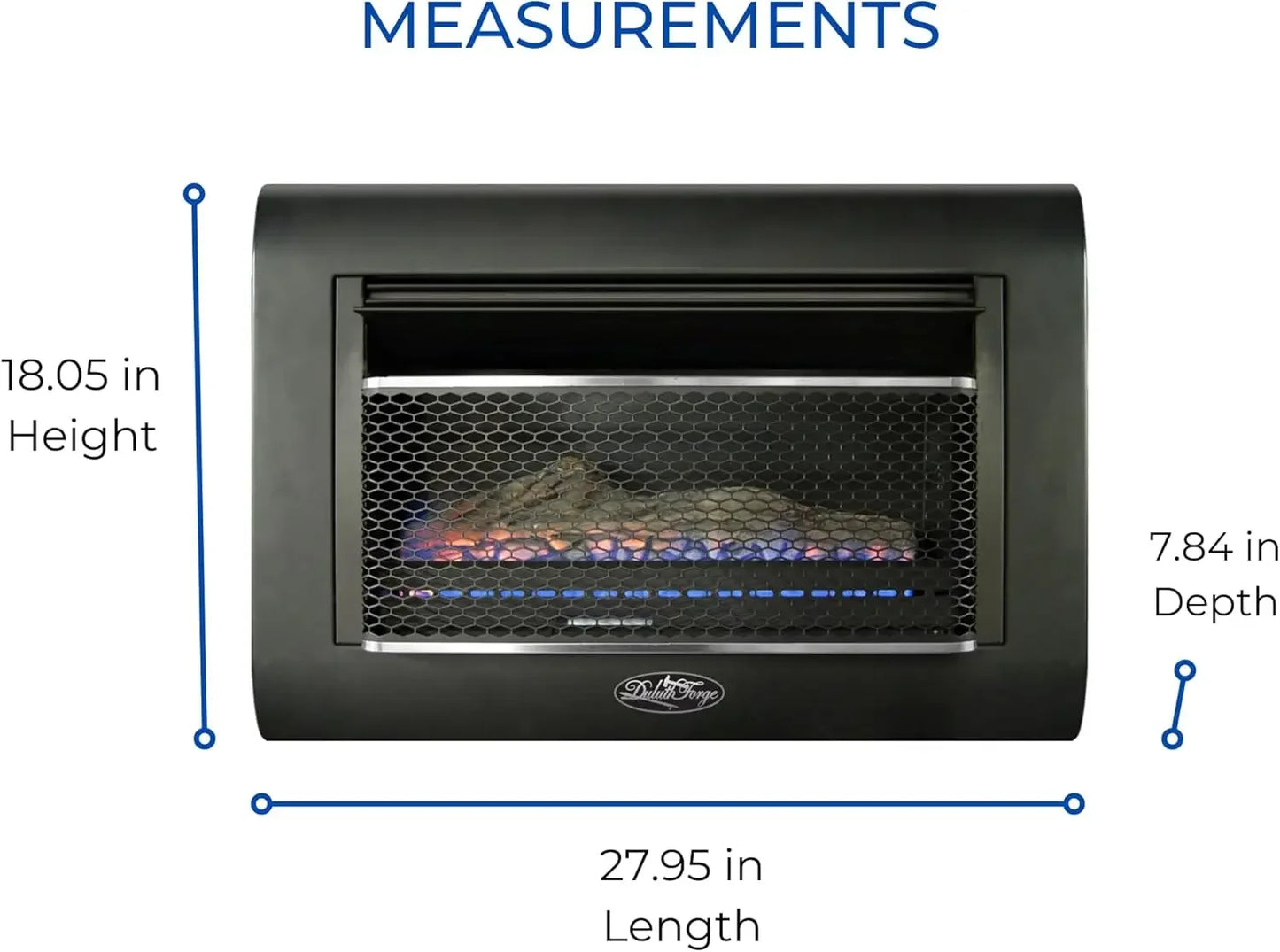 Forge Ventless Linear Wall Gas Fireplace